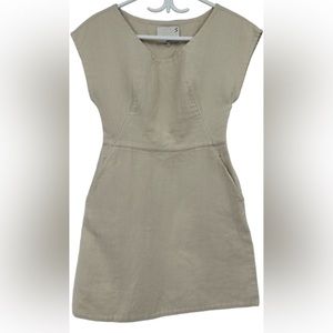 3.1 Phillip Lim Beige Dress with Pockets Boatneck Size 2